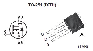 IXTU4N60P, Стандартный N-канальный силовой MOSFET